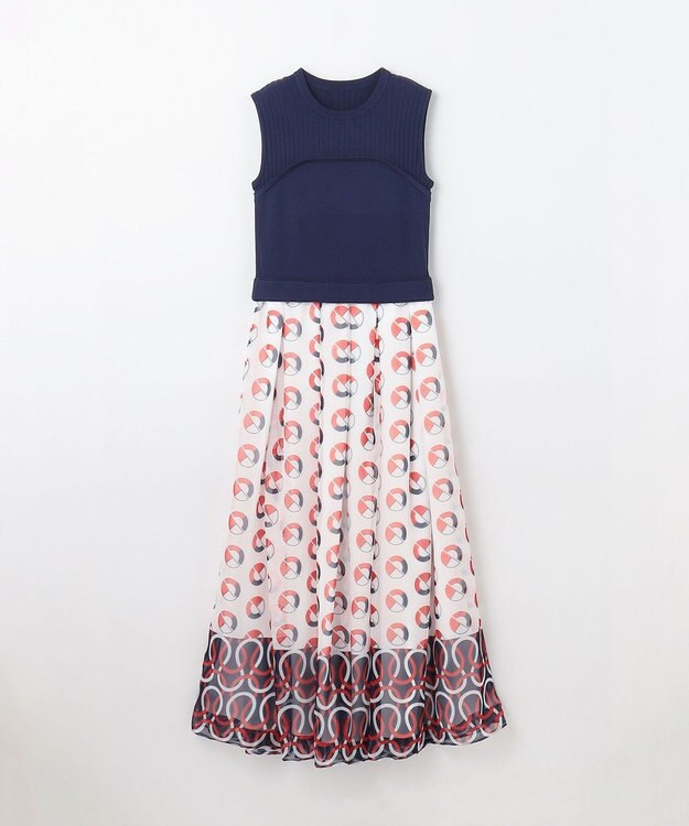 GRACE CONTINENTAL マリンニットワンピース ネイビー