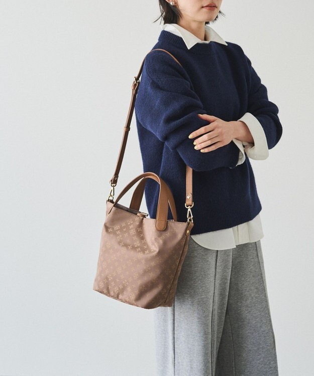 russet ナイロンジャガード2WAYタウントートバッグ(SF-260) Mocha