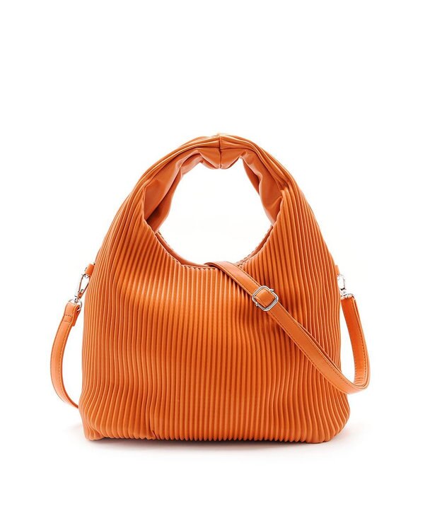 MioFIRANO プリーツワンハンドルバッグ 2WAY　FR エフアール ORANGE