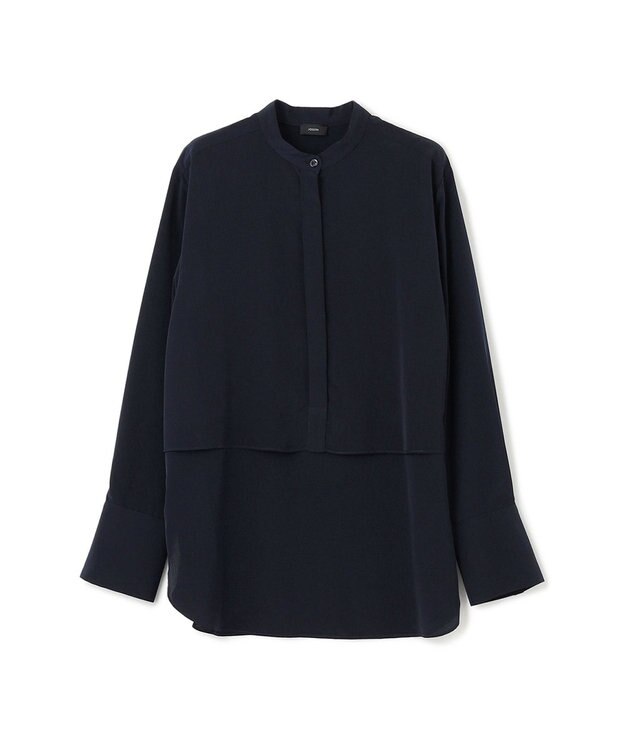 JOSEPH 【洗える】ライトデシン　シャツブラウス Navy