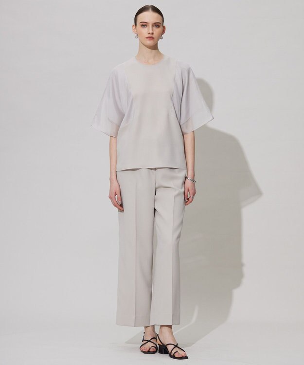 ICB L 【新色追加・UVケア・接触冷感・速乾・防シワ・洗える】 FluidBackSatin  ワイドパンツ トープ系