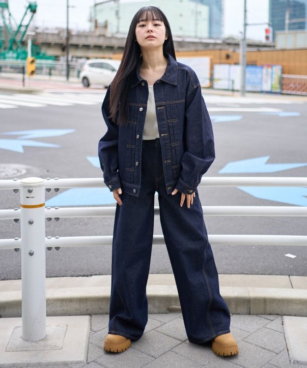 WEGO 【ユニセックス着用ITEM】リジットデニムジャケット デニムインディゴ