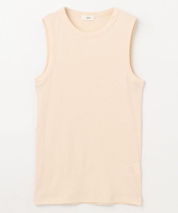 NAVE 【Nave・洗える】ガーゼフライス タンクトップ アイボリー系