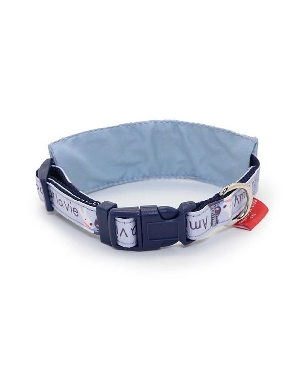 PET PARADISE リサとガスパール  襟付き首輪 《であい柄》Ｓ  小型犬 グレー