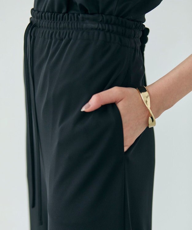 BEIGE， 【洗える】MELLE / ハイストレッチイージーパンツ Black