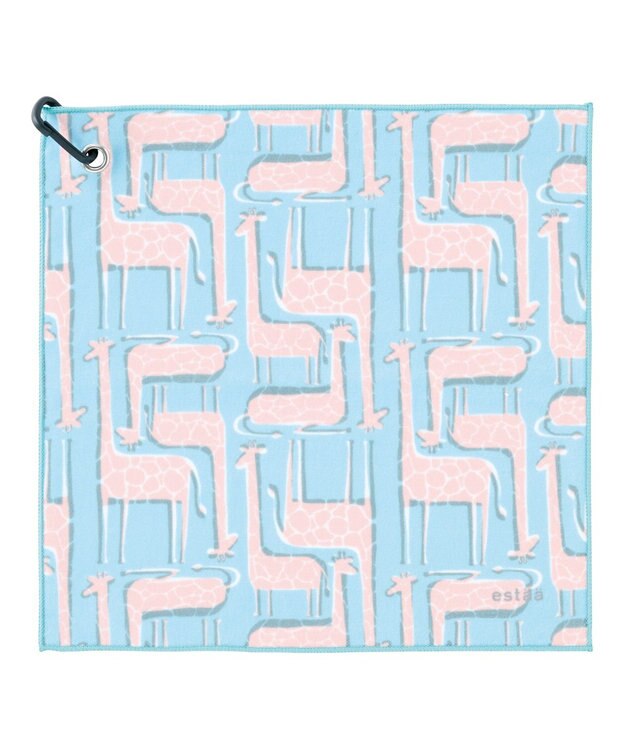 MOONBAT エスタ (estaa) くっつきタオル ジラフ ターコイズブルー