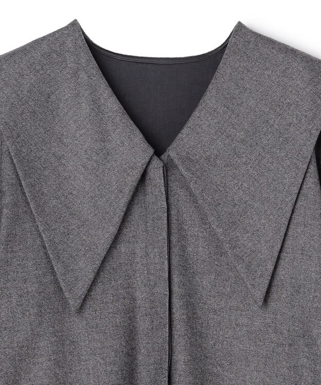 uncrave フランネル BIGカラーシャツ チャコール