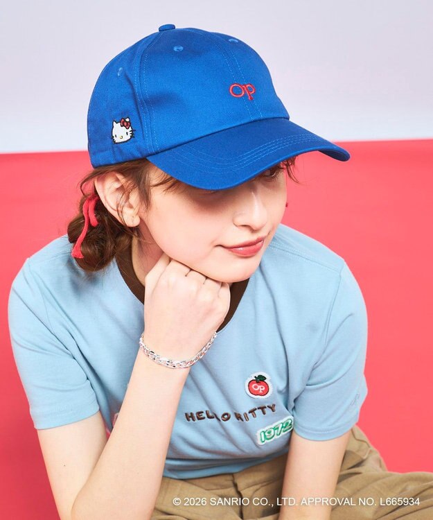 OP／FILA 【Ocean Pacific×ハローキティ】ワンポイントキャップ ブルー
