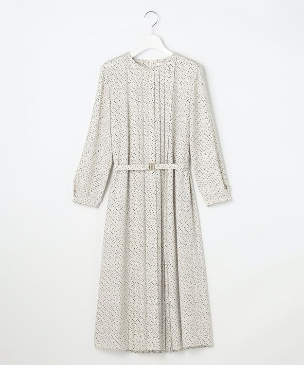 自由区 L 【19号サイズまで展開】ライトサテン ワンピース [新色]ベージュ×ブラック