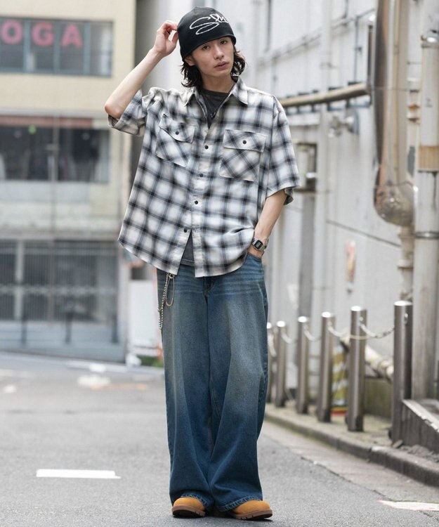 WEGO オンブレチェックシャツ(SS) 柄2