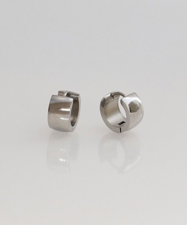 Phoebe 【限定セット】アーバンクロストップコードネックレス×ワンタッチワイドフープミニピアス シルバー