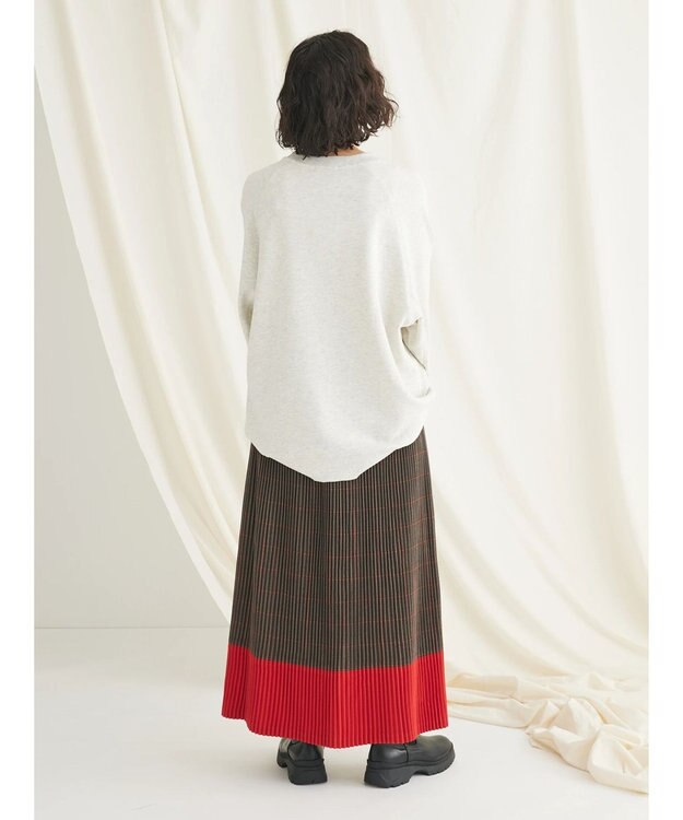 CRAFT STANDARD BOUTIQUE 配色チェックプリーツスカート Check Brown