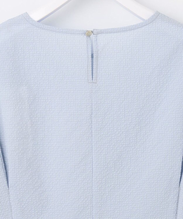 ANY SIS L 【洗える】カラミタンブラータック ブラウス サックス