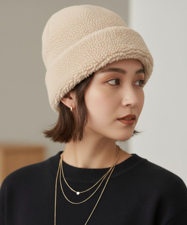 OP／FILA 【OP】ボアビーニー ホワイト