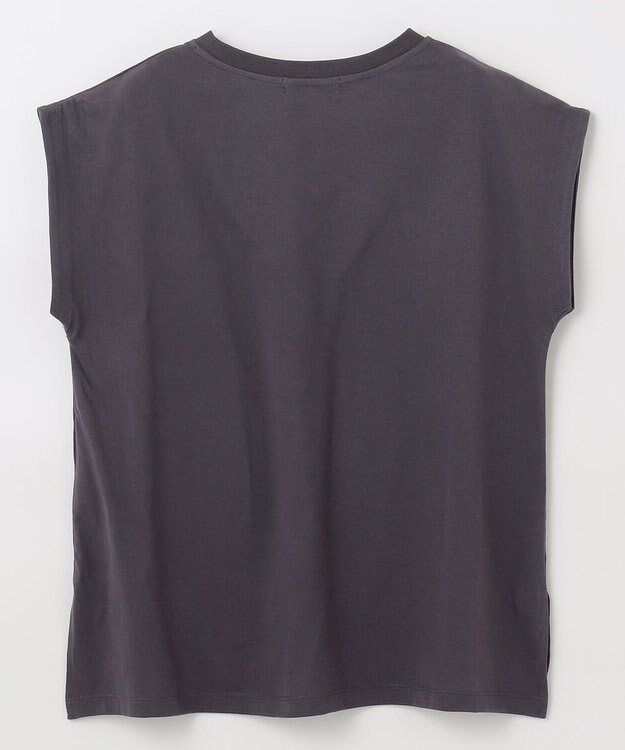 ANY L フロッキーロゴフレンチスリーブTシャツ チャコール