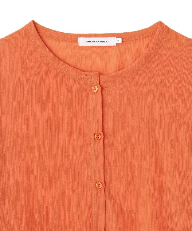 AMERICAN HOLIC 楊柳シアーブラウス Orange
