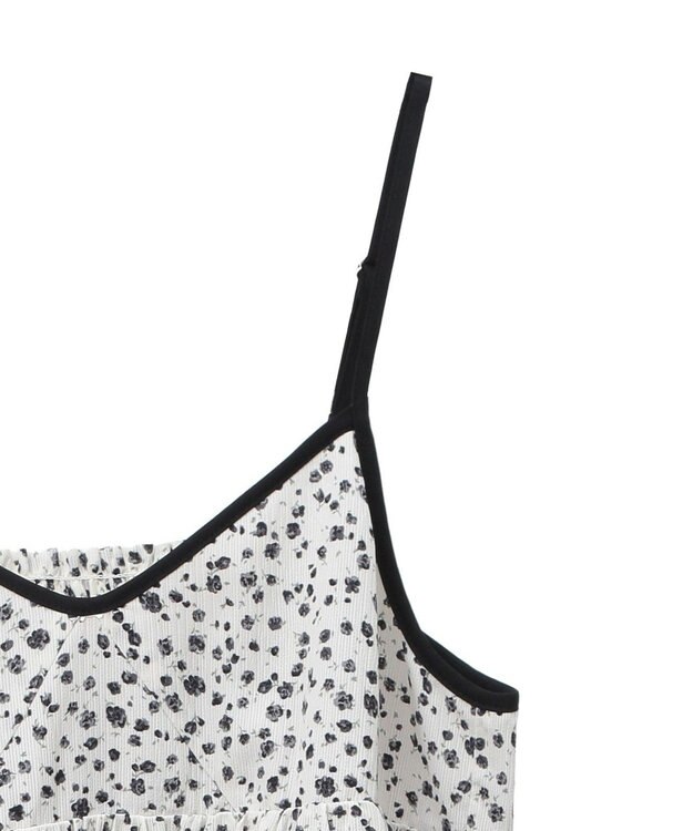 earth music&ecology 切替パイピングフラワーキャミワンピース Ivory