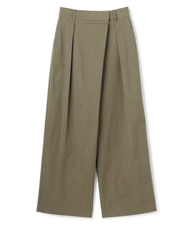 UNFILO アシンメトリー ラップパンツ カーキ