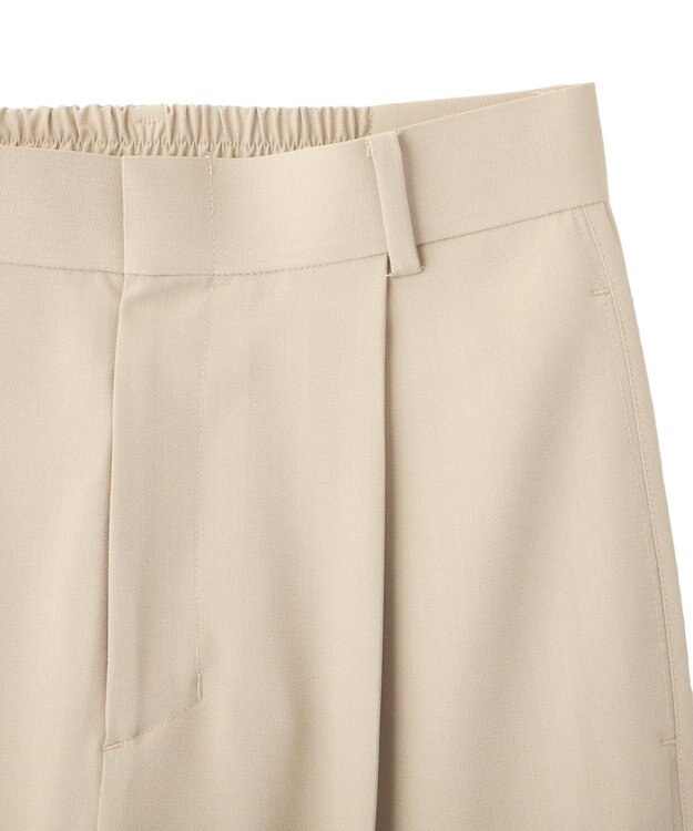 YECCA VECCA サイドラインパイピングストレートパンツ Gray Beige