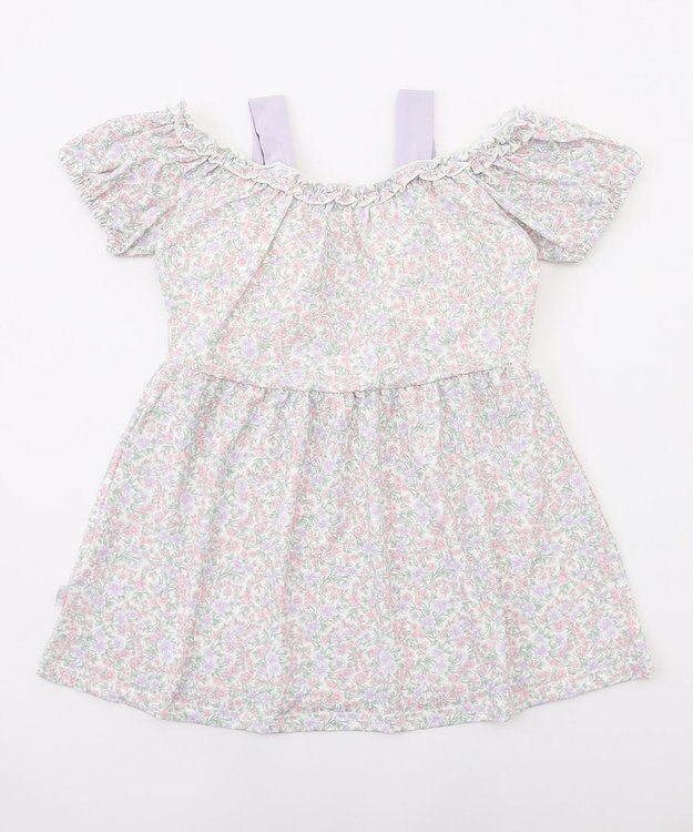 組曲 KIDS 【SS-Lサイズ】 ボタニカルフラワースイムウェア(セパレート) ラベンダー