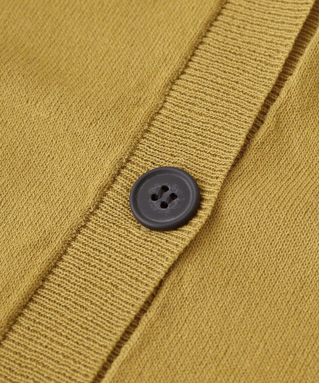 Green Parks 刺繍コードＶネックカーディガン Yellow