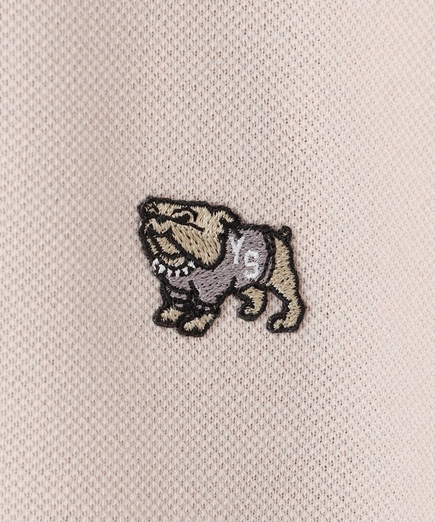 J.PRESS YORK STREET 【UNISEX】ブルドックワンポイント ポロシャツ ライトグレー系