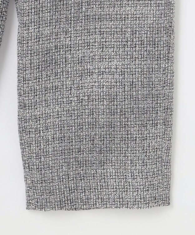 自由区 L 【17号サイズまで展開・カタログ掲載】ライトミックスツィードワイド パンツ グレー