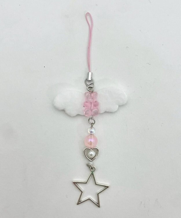 WEGO スターエンジェルキーホルダー ピンク