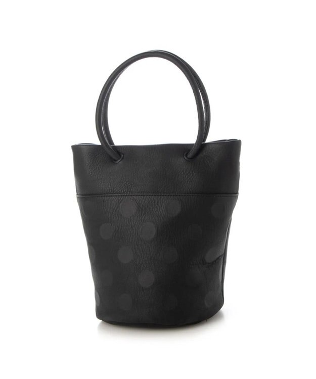 UNBILLION 【テレビ ドラマ着用アイテム】ペルケ perche / 姫路レザー丸手ハンドル2wayバケツバッグ ブラックドット
