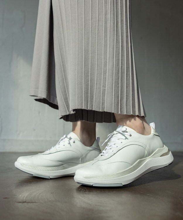 ASICS WALKING ペダラ ライドウォーク レディース 2E 3.5cmヒール ホワイト系