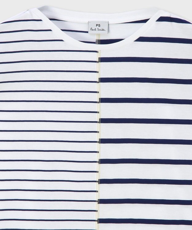 Paul Smith リラックス ボーダー 半袖Tシャツ ホワイト