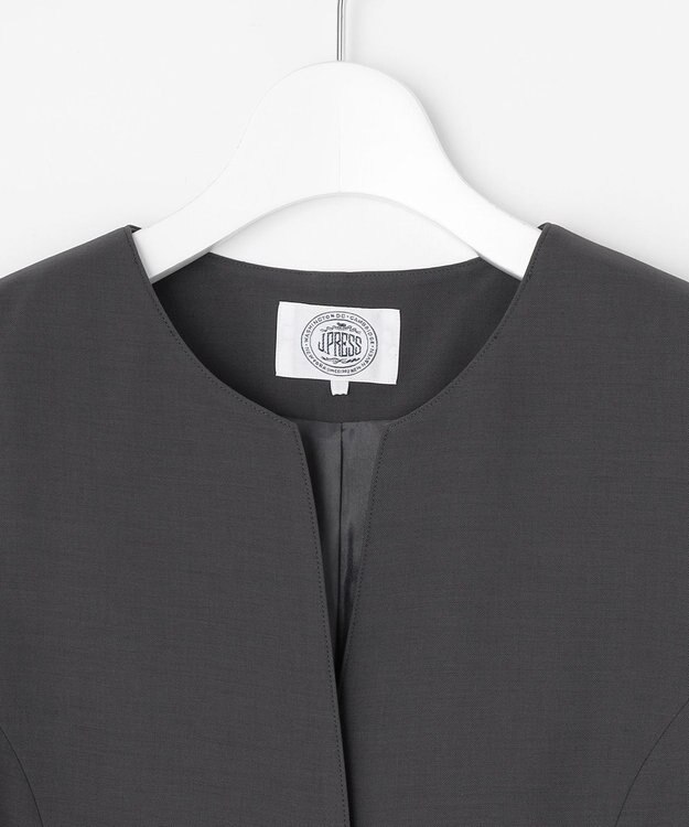 J.PRESS LADIES L 【セットアップ対応・洗える】RELAXIONツイル ジレ スレート系