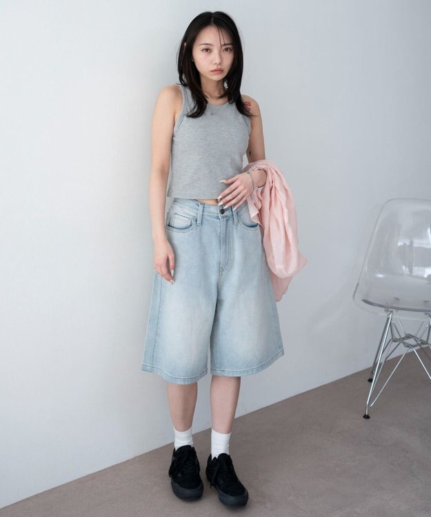 WEGO デニムハーフパンツ デニム淡色