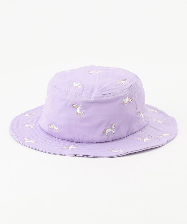 ANY KIDS 刺繍 バケットハット ラベンダー