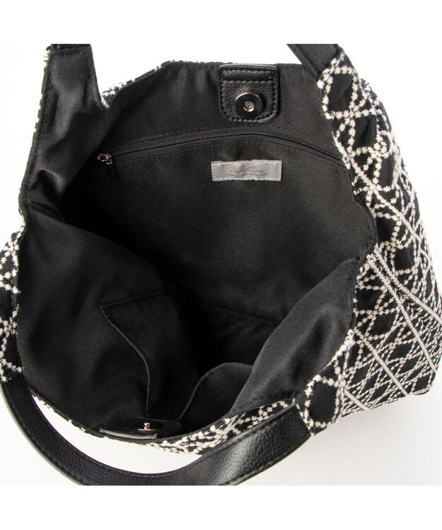 UNBILLION カシュカシュ cachecache / WEB限定刺繍2本手トートバッグ ブラック