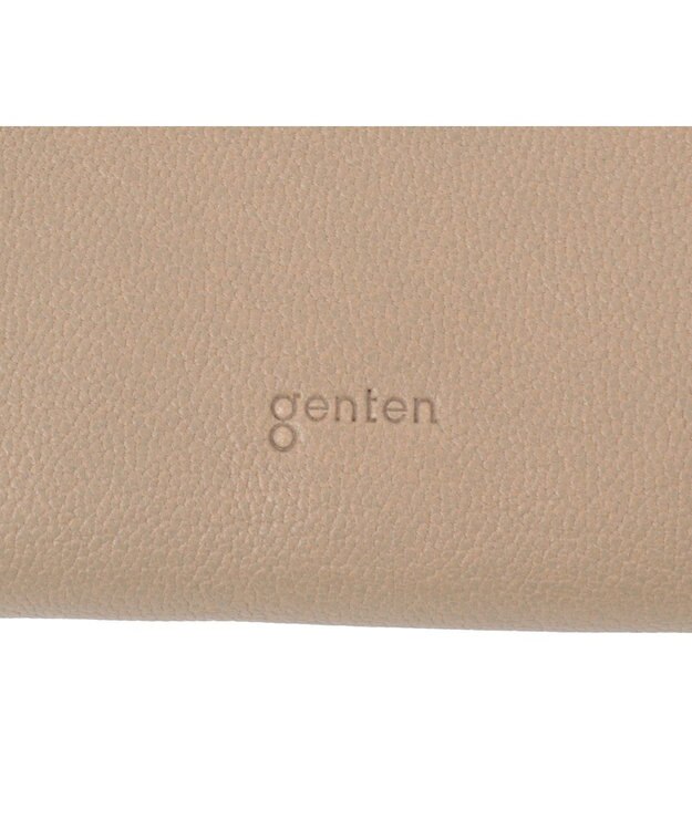 genten ゴートベーシック ラウンド長財布 サンドベージュ