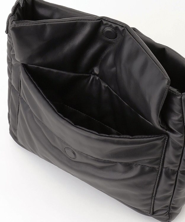 JOSEPH HOMME シンセティックソフトレザー　ワンショルダーバッグ Ｍサイズ ブラック系