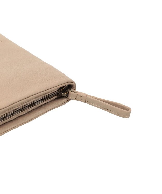 genten ゴートベーシック ラウンド長財布 サンドベージュ