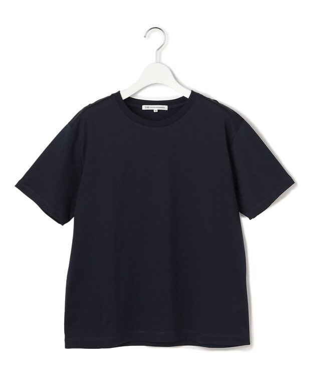 23区 シルキータッチ ベーシック Tシャツ ネイビー系