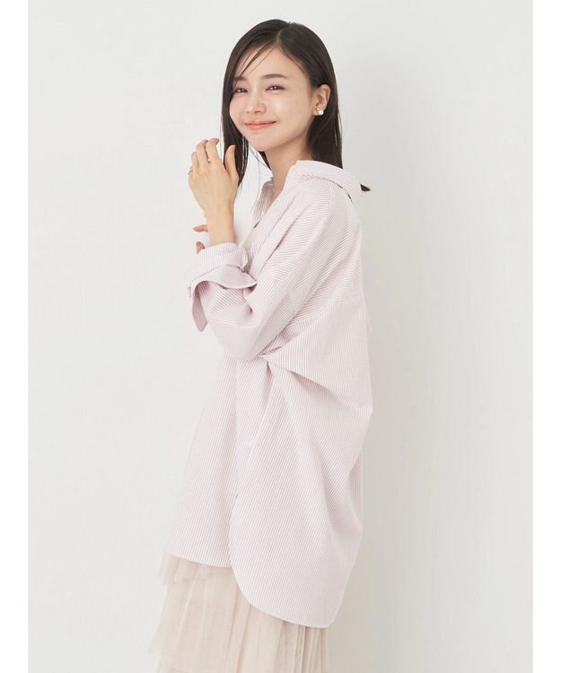 earth music&ecology サッカーレギュラーシャツ Pink