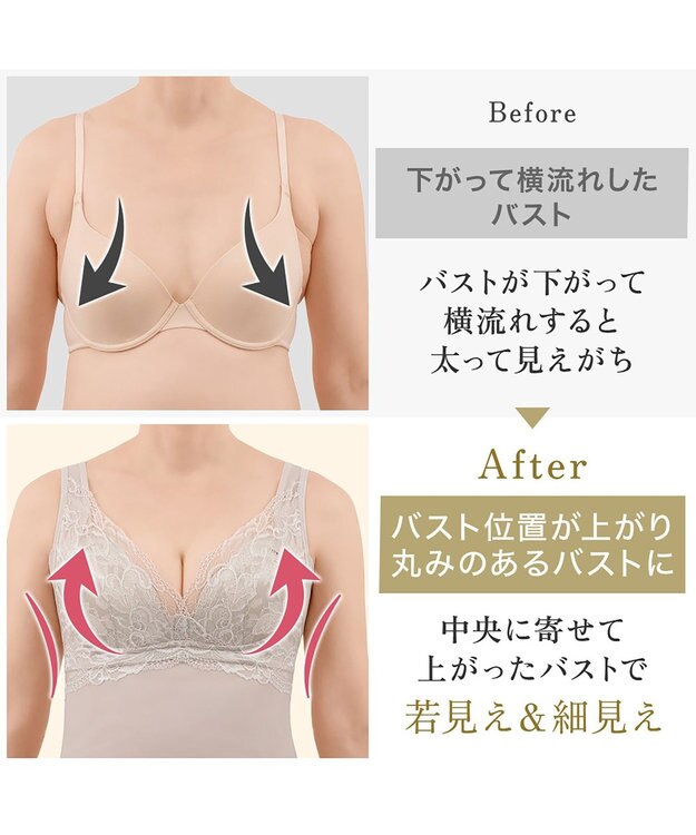 BRADELIS New York 【BRADELIS NewYork peace】ハートフルカップカシュクールブラキャミソール24 ノンワイヤー ブラトップ DB524104 シアーグレージュ