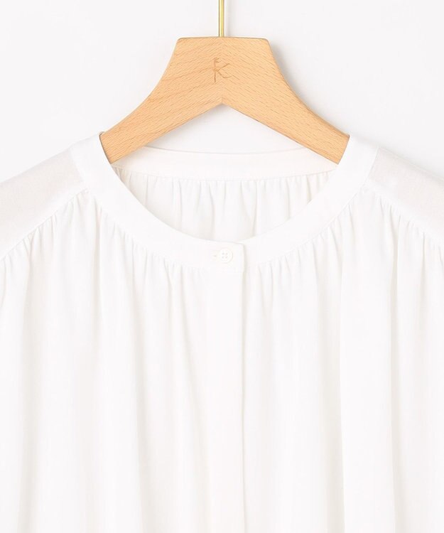 組曲 【先行予約・WEB限定】トリコットジャージー ギャザー カットソー ホワイト系