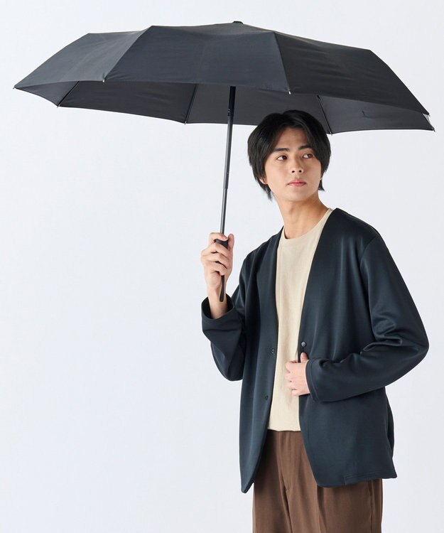 MOONBAT 【超撥水/耐風/大きい】フロータス(FLO(A)TUS) 折りたたみ傘  UV 大きいサイズ 無地 60cm ブラック