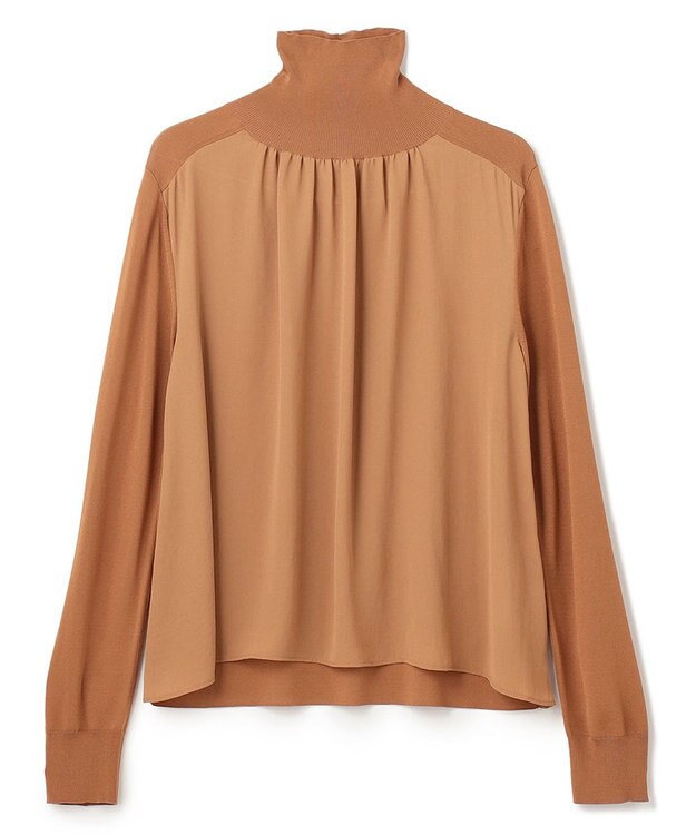 BEIGE， 【WEB限定・S-size】KINABALU / ジョーゼットニット Camel