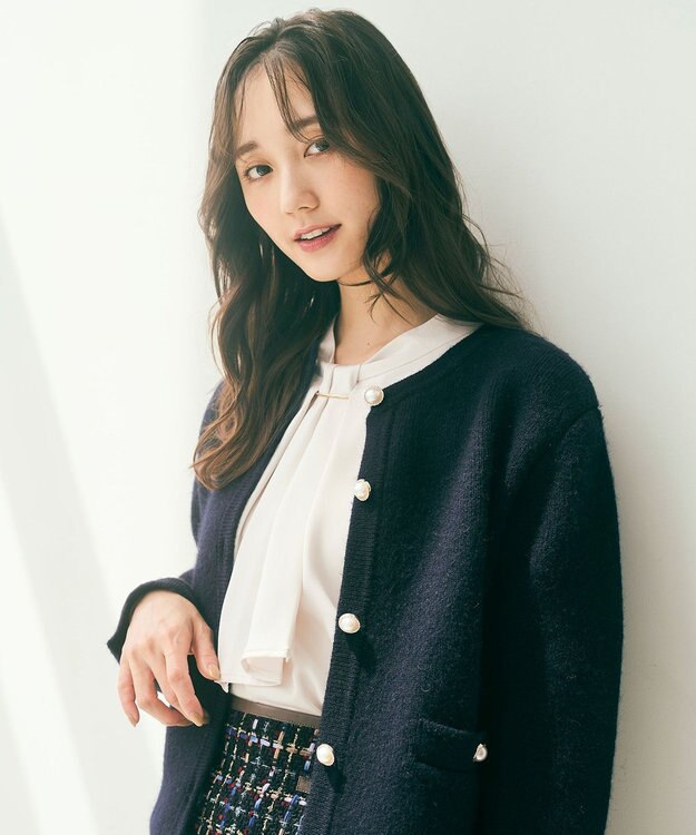 ANY SIS L 【洗える】4WAYボウタイ ブラウス アイボリー系