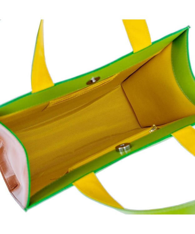 tsumori chisato CARRY キラネコエコレザー ハンドバッグ グリーン