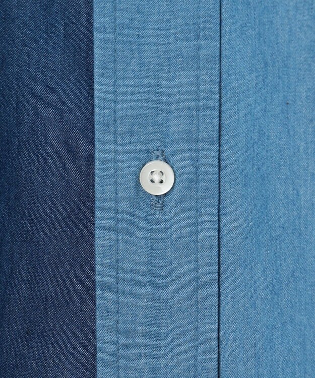 J.PRESS YORK STREET 【UNISEX】クレイジーパターン デニムシャツ ブルー系8