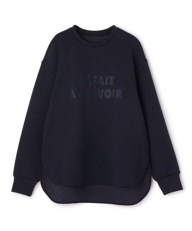 UNFILO BEAUTY FORM JERSEY 刺繍ロゴ プルオーバー ネイビー