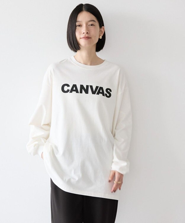 AMERICAN HOLIC ＣＡＮＶＡＳロゴカットプルオーバー Off White
