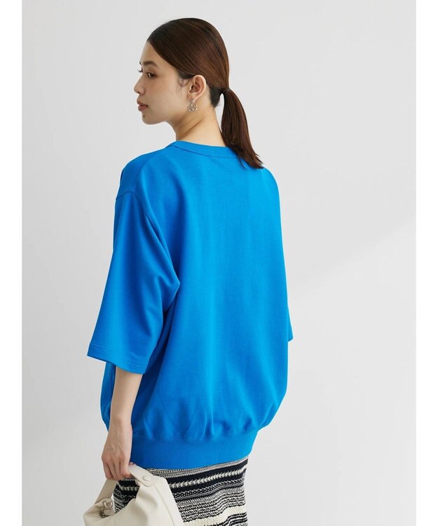 Green Parks コットンＵＳＡミニ裏毛七分袖トレＴＥＥ Blue